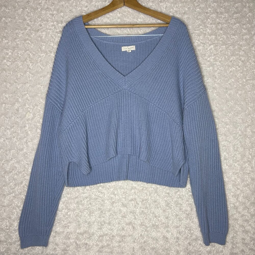 L.A. Hearts Blue Knit Long Sleeve Sweater Size Medium